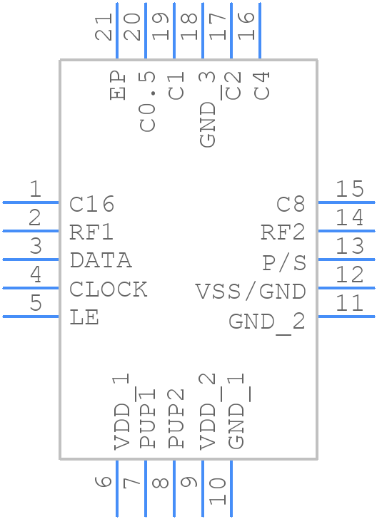 PE4302-51 - Peregrine Semiconductor - PCB symbol