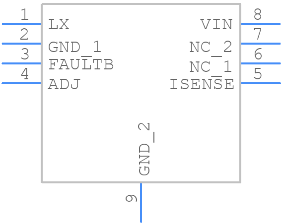 IS32LT3361-GRLA3-TR - Lumissil Microsystems - PCB symbol