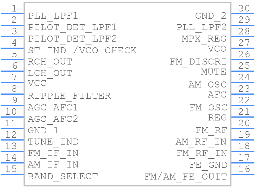 CXA1538N - Sony - PCB symbol