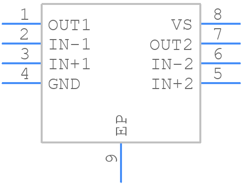INA2180A3IDSGT - Texas Instruments - PCB symbol