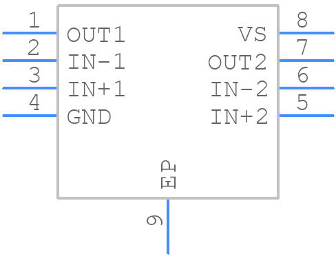 INA2180A4IDSGT - Texas Instruments - PCB symbol