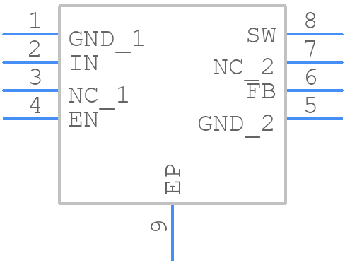 MP3302DD - Monolithic Power Systems (MPS) - PCB symbol