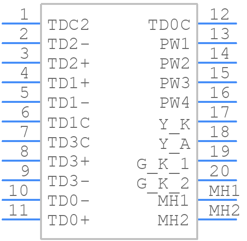 HFJT1-1GP-L12RL - Halo Electronics - PCB symbol
