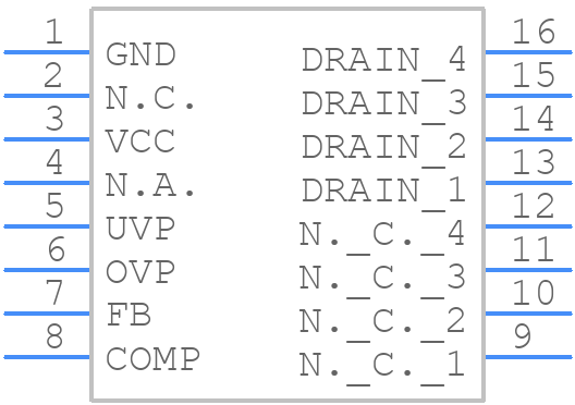 VIPER319XDTR - STMicroelectronics - PCB symbol