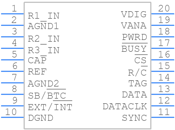 ADS7809UBG4 - Texas Instruments - PCB symbol
