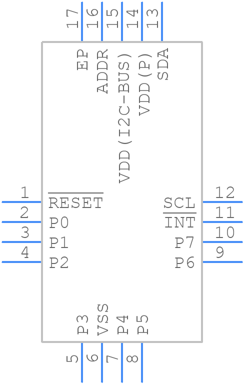 PCA6408ABS - NXP - PCB symbol