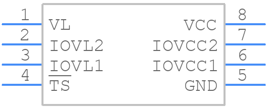 MAX14595ETA+T - Analog Devices - PCB symbol