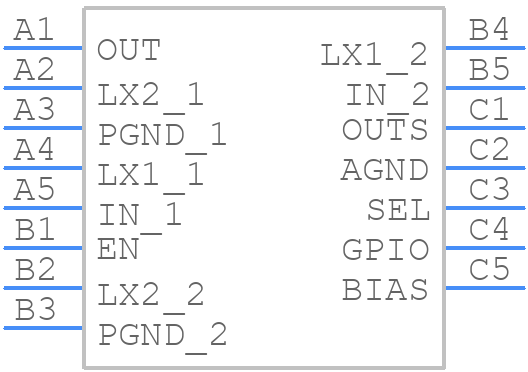MAX77839CEWL+T - Analog Devices - PCB symbol