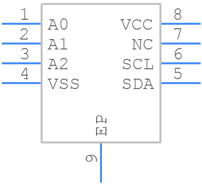 34AA04T-I/MUY - Microchip - PCB symbol