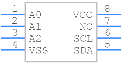 34AA04-I/P - Microchip - PCB symbol