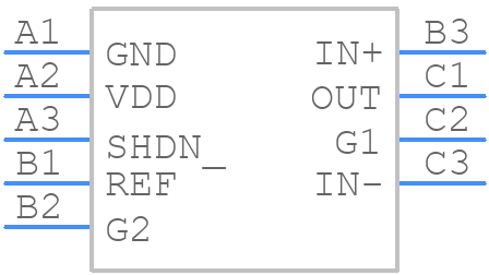 MAX41400ANL+T - Analog Devices - PCB symbol