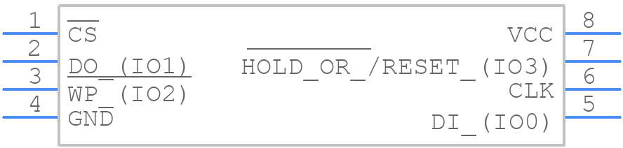 W25Q16JWSNIM - Winbond - PCB symbol