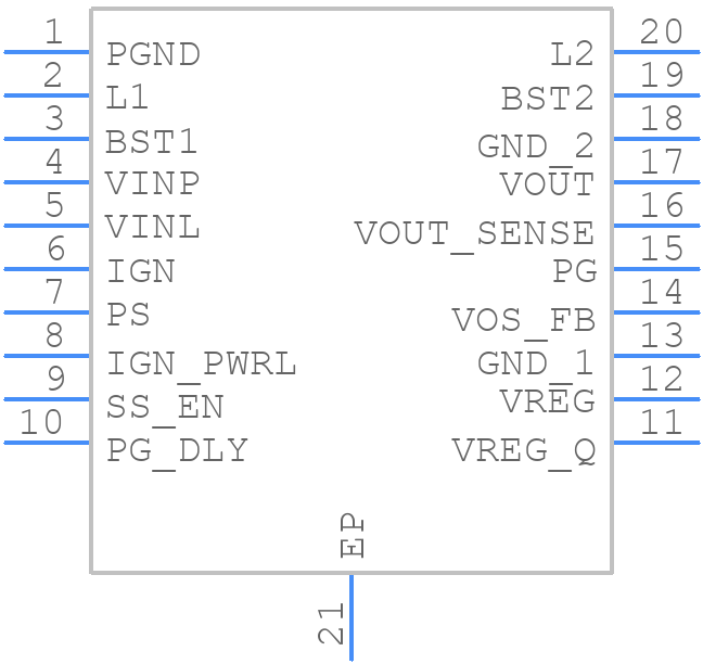 TPS55160QPWPTQ1 - Texas Instruments - PCB symbol