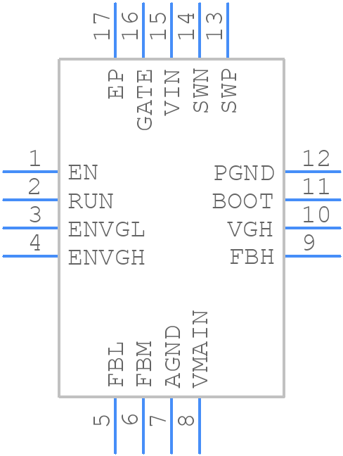 TPS65124RGTRG4 - Texas Instruments - PCB symbol