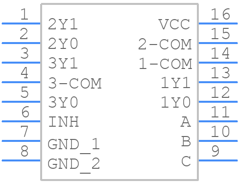 SN74LV4053APWT - Texas Instruments - PCB symbol
