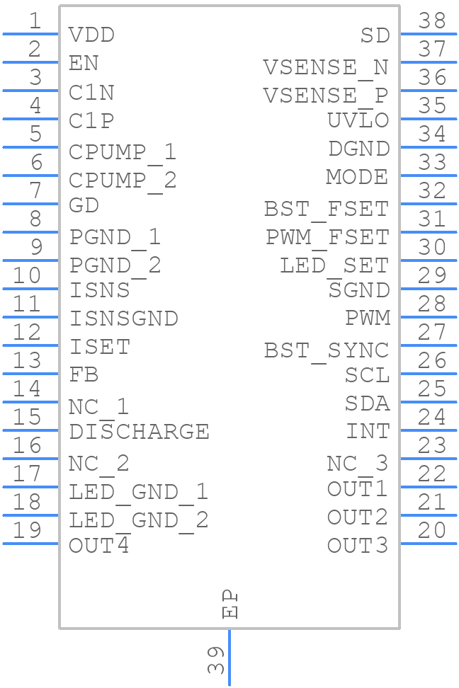 LP8864QDCPRQ1 - Texas Instruments - PCB symbol