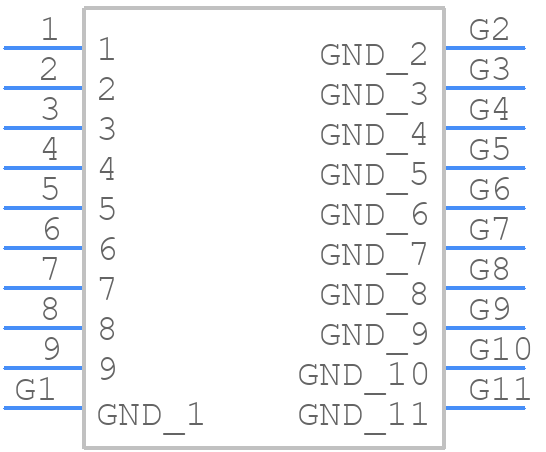 U77-F1313-3001 - Amphenol - PCB symbol