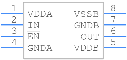 MAX22700EAWA+ - Analog Devices - PCB symbol