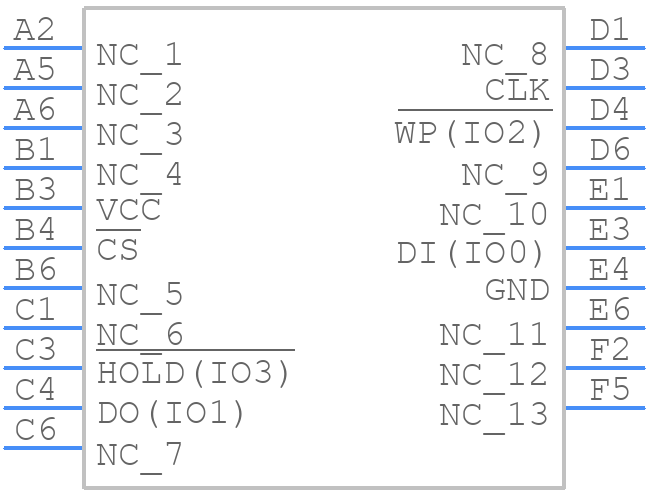 W25Q128JWYIM TR - Winbond - PCB symbol