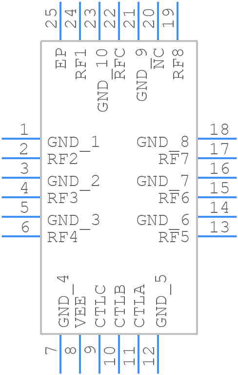 HMC322LP4E - Analog Devices - PCB symbol