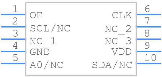 SIT5356AE-FQ-33E0-25.000000X - SiTime - PCB symbol
