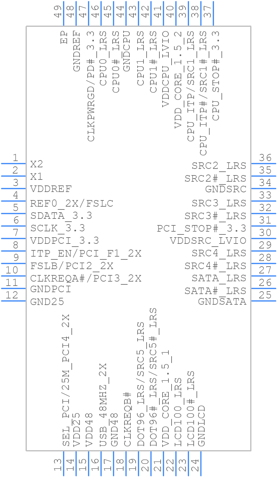 9VRS4338DKLF - Renesas Electronics - PCB symbol