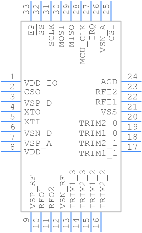 ST25R3911B-AQWT - STMicroelectronics - PCB symbol