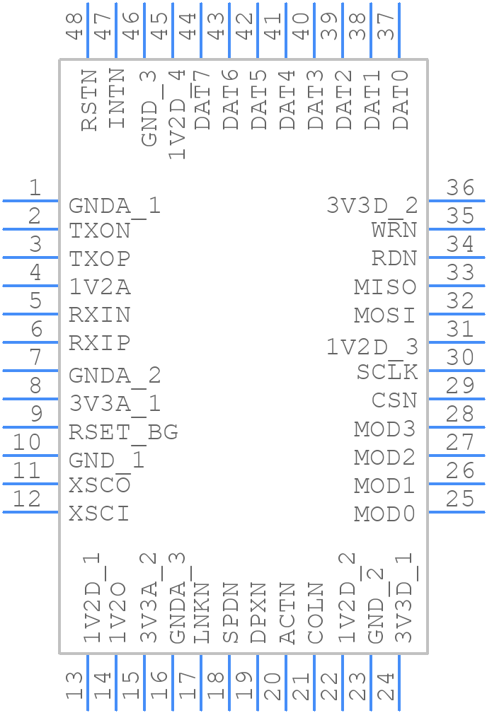 W6100L - WIZnet Inc - PCB symbol