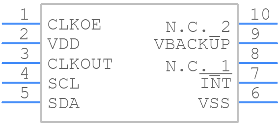 AB-RTCMC-32.768kHz-EOZ9-S3-DBT - ABRACON - PCB symbol