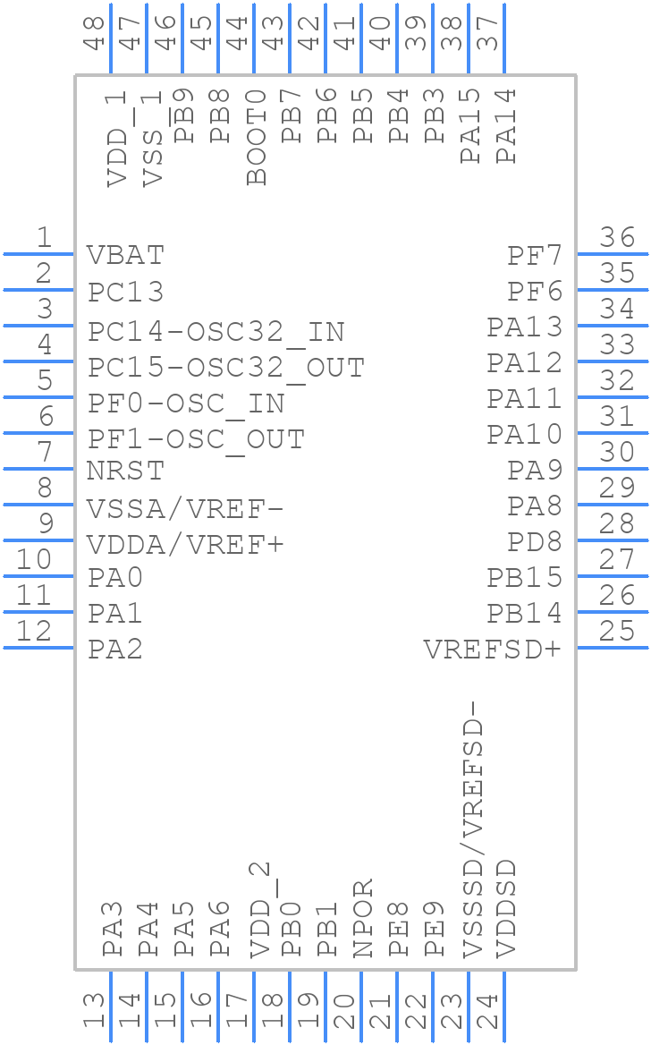 STM32F378CCT6 - STMicroelectronics - PCB symbol
