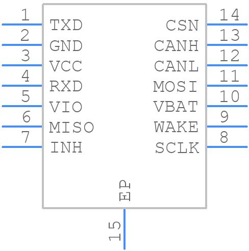 TLT9255WLCXUMA1 - Infineon - PCB symbol