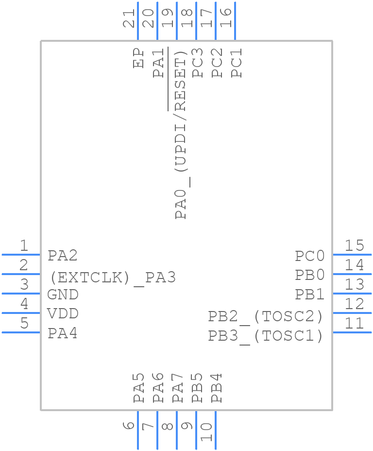 ATTINY1626-MF - Microchip - PCB symbol