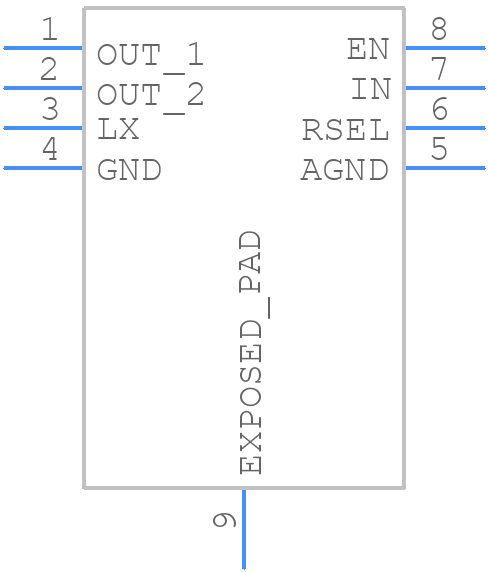 MAX17227AATA+T - Analog Devices - PCB symbol
