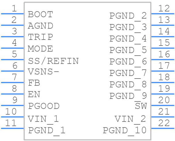 TPS548A29RWWR - Texas Instruments - PCB symbol