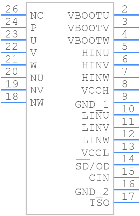 STGIB20M60S-XZ - STMicroelectronics - PCB symbol