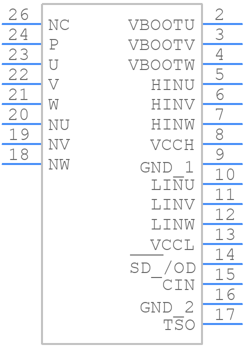 STGIB15CH60S-XZ - STMicroelectronics - PCB symbol