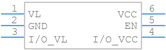 NLSX5011AMUTAG - onsemi - PCB symbol