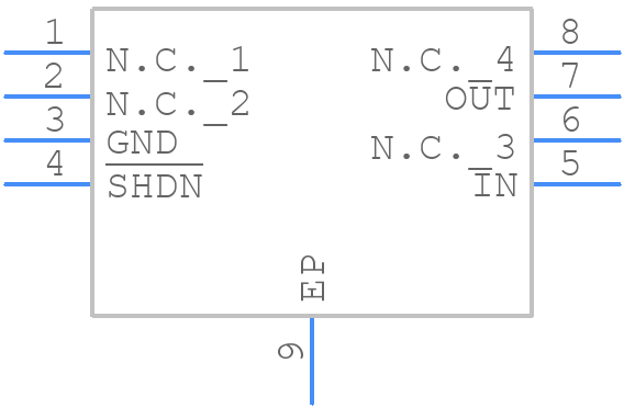 MAX8511ETA33+T - Analog Devices - PCB symbol