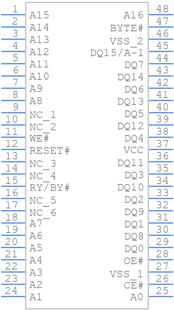AM29F200BB-90EC - AMD - PCB symbol