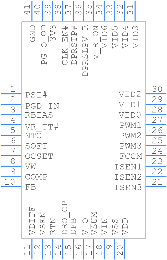 ISL6260BCRZ-T - Renesas Electronics - PCB symbol
