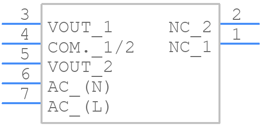 TMPM04253 - Traco Power - PCB symbol