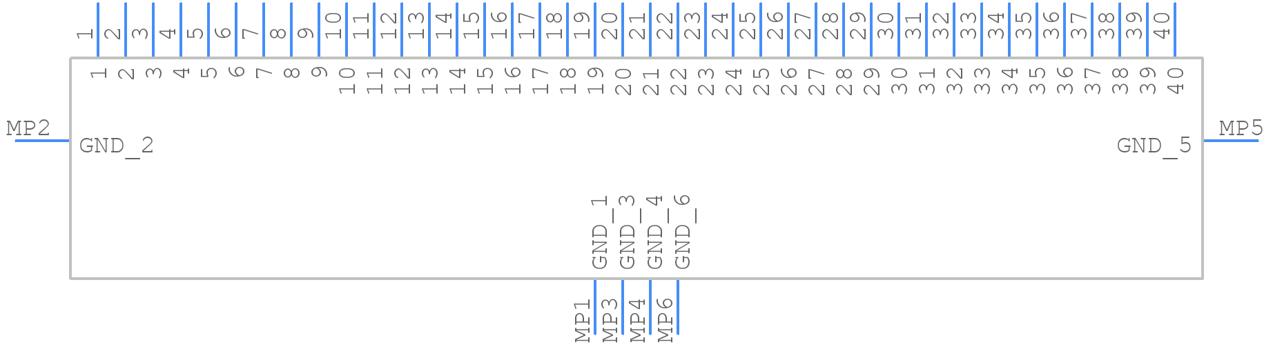 DF80-40S-0.5V(52) - Hirose - PCB symbol