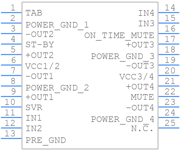 LA4743B - Sanyo - PCB symbol