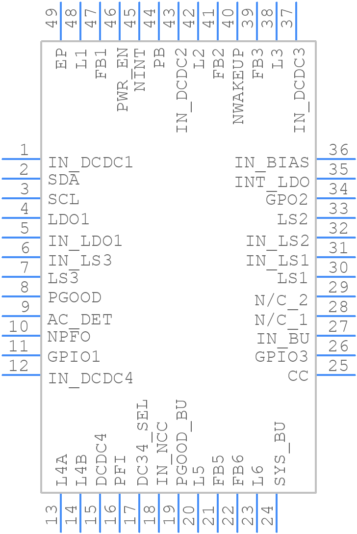 TPS65218B101PHPR - Texas Instruments - PCB symbol