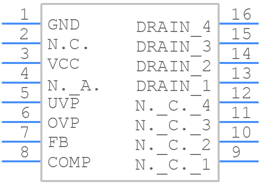 VIPER317LDTR - STMicroelectronics - PCB symbol