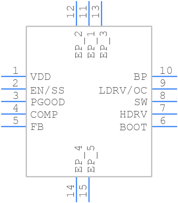 TPS40345DRCR - Texas Instruments - PCB symbol