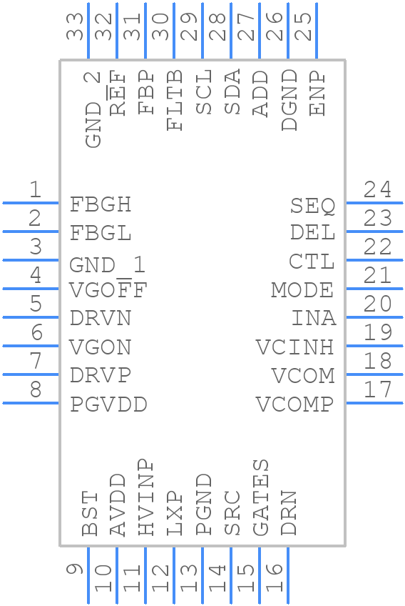MAX20067BGTJ/V+ - Analog Devices - PCB symbol