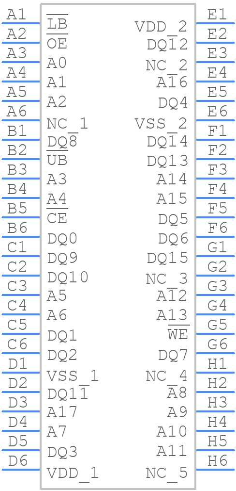 FM22LD16-55-BG - RAMTRON - PCB symbol