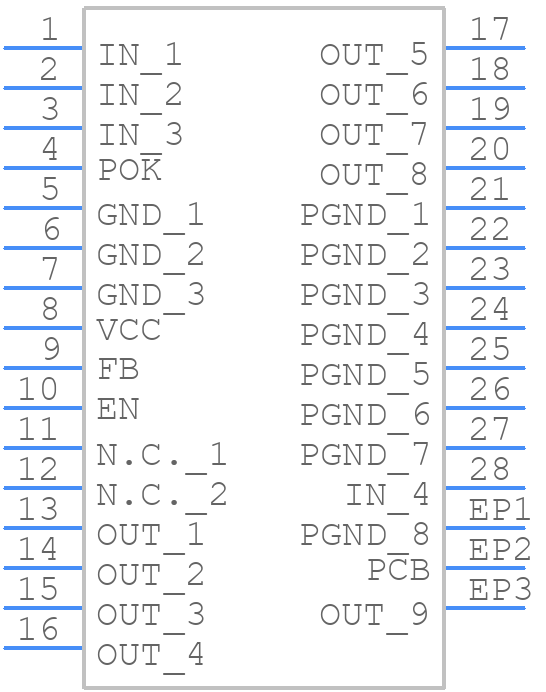 MAXM17515ALI+T - Analog Devices - PCB symbol