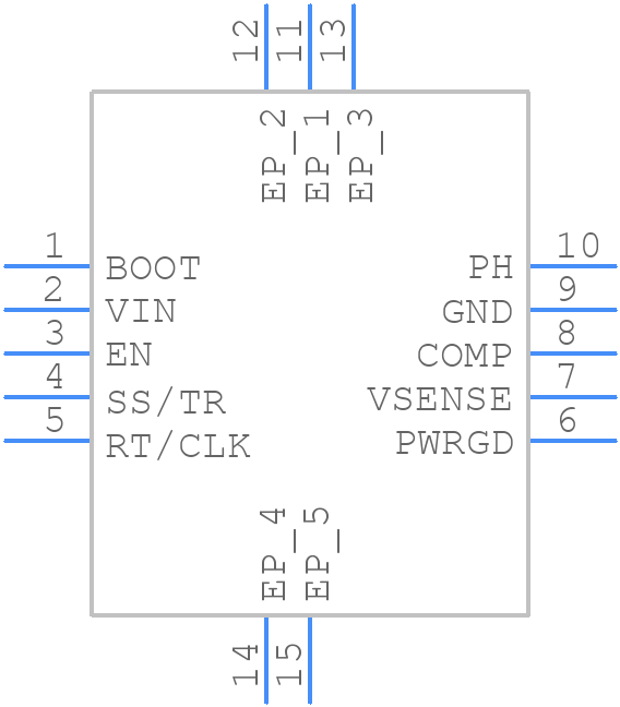 TPS54060ADRCT - Texas Instruments - PCB symbol